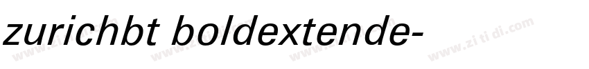 zurichbt boldextende字体转换